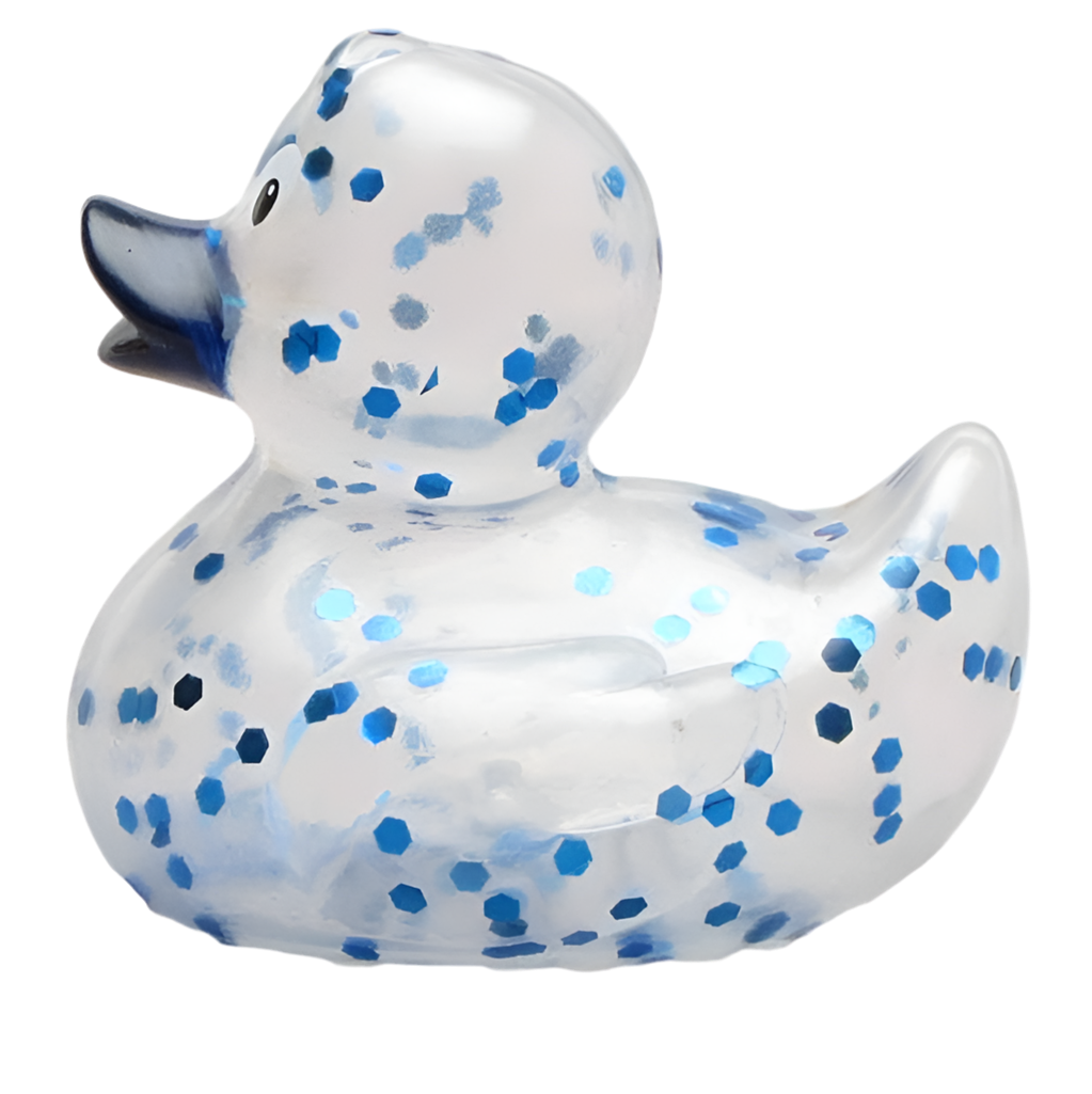 Blue Glitter Duck