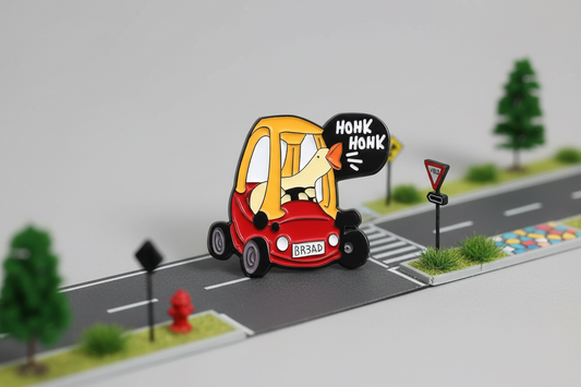 Pin's Oie en voiture "Honk Honk"