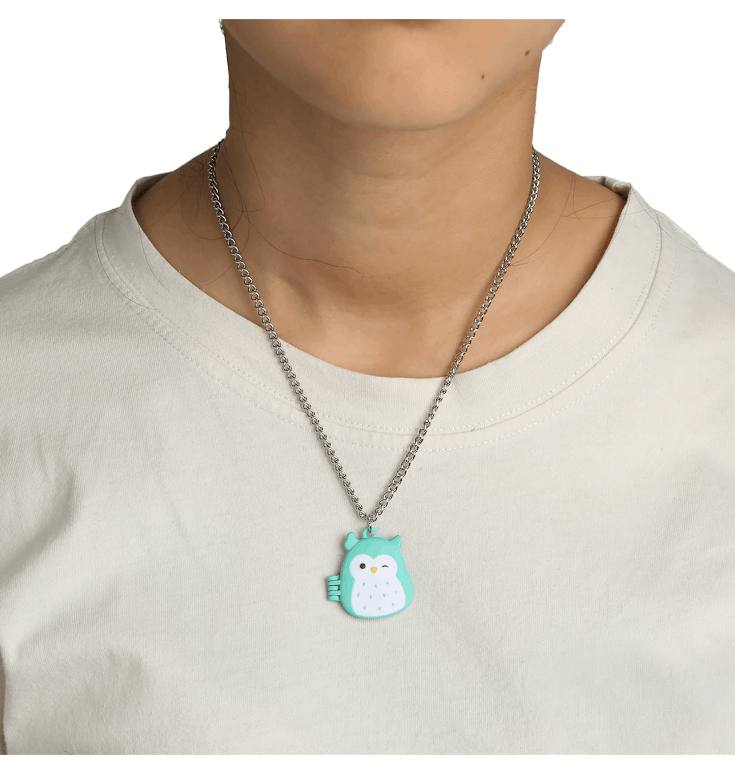 Winston Owl Mirror Picture Open Locket Squish Necklace