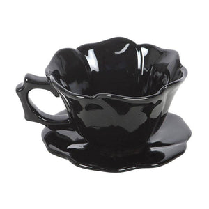 Tasse et Soucoupe Rose Noire – 250 ml