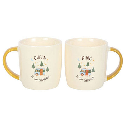 Couple de Mug « Renne et Roi du Camping »