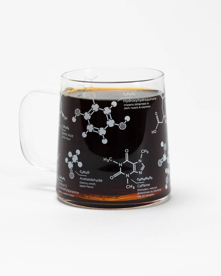 Mug en Verre Chimie du Café (295 ml)