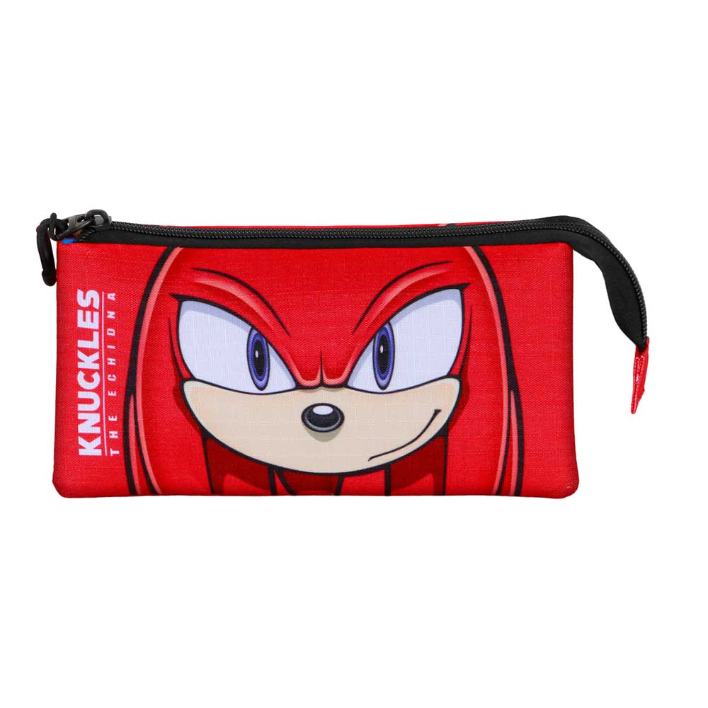 Trousse Triple Sonic the Hedgehog « Knuckles Regard »