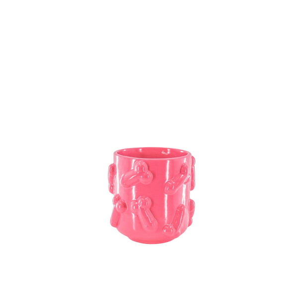 Pot - Dick - Céramique - Rose - 11x11x11,5cm