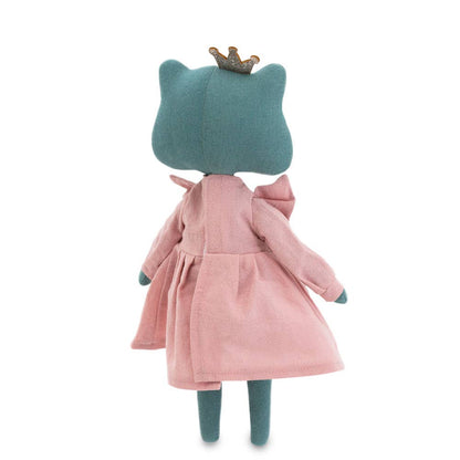 Peluche en coton Fiona la grenouille robe rose - 29 cm - 0+