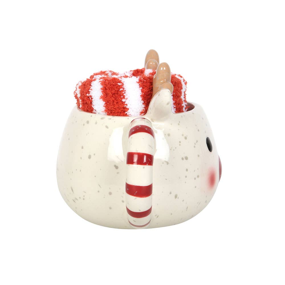 Set di tazza e calzini natalizi Rudolph Reindeer