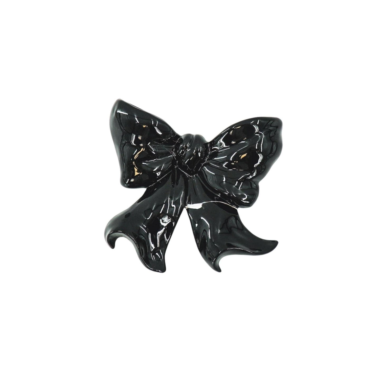 壁掛け花瓶 - ボウル型花瓶 - セラミック製 - ブラック - 19x18.5x5.5 cm