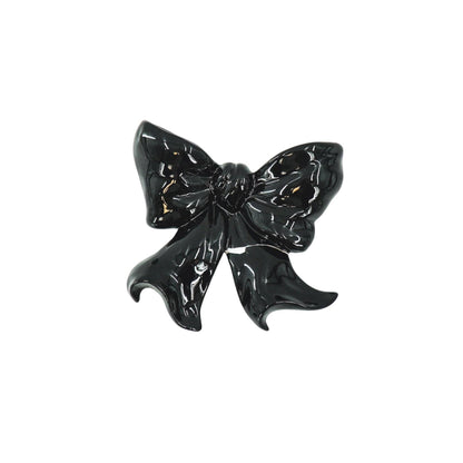 壁掛け花瓶 - ボウル型花瓶 - セラミック製 - ブラック - 19x18.5x5.5 cm