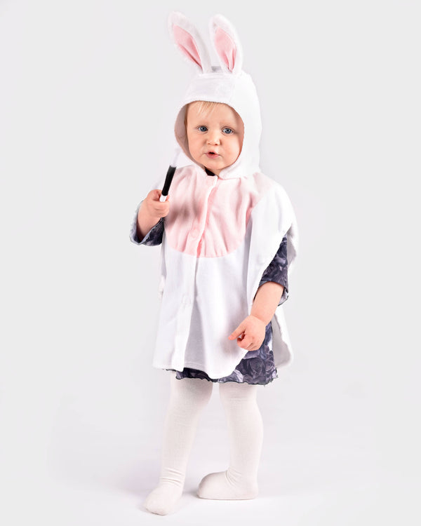 Mini cape lapin 86-110 cm pour enfants de 1 à 4 ans
