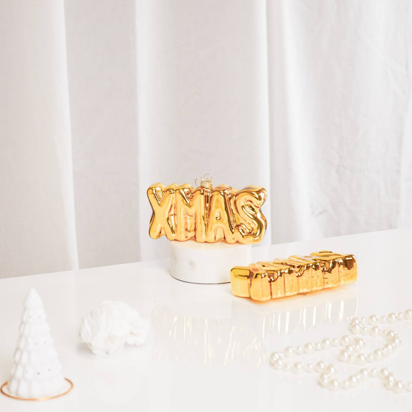 Pallina di Natale dorata XMAS