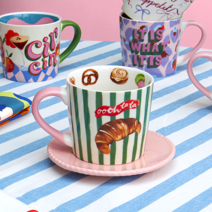 Taza de croissant "Oooh La La"