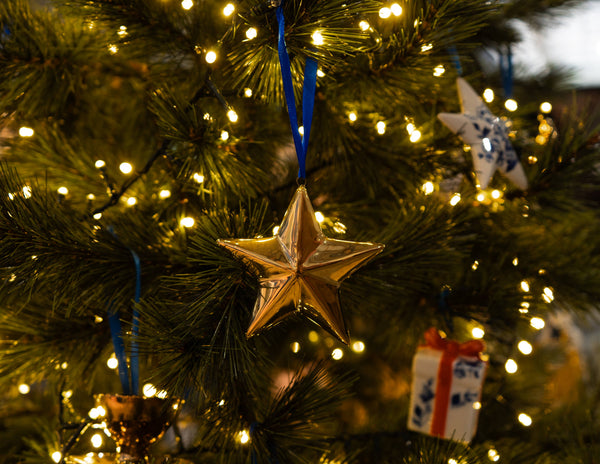 Decoração de Natal Estrela Dourada