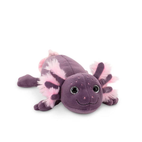 Peluche ajolote morado, 20 cm