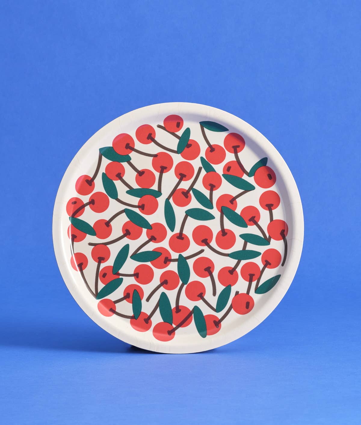 Plateau de service rond Cerises