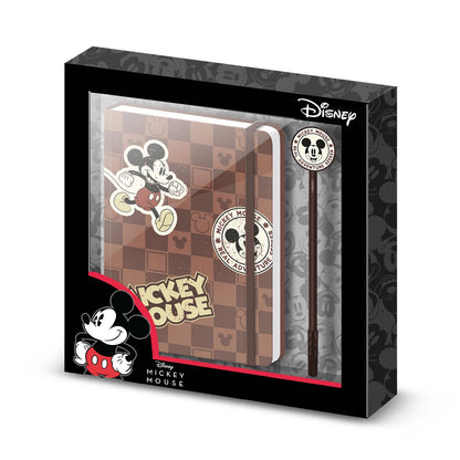 Coffret Journal + Stylo Fashion Disney Mickey Mouse « Journey » – Brun