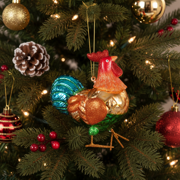 Enfeite de Galo de Natal