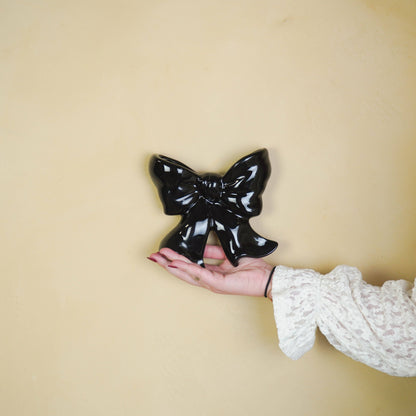 壁掛け花瓶 - ボウル型花瓶 - セラミック製 - ブラック - 19x18.5x5.5 cm