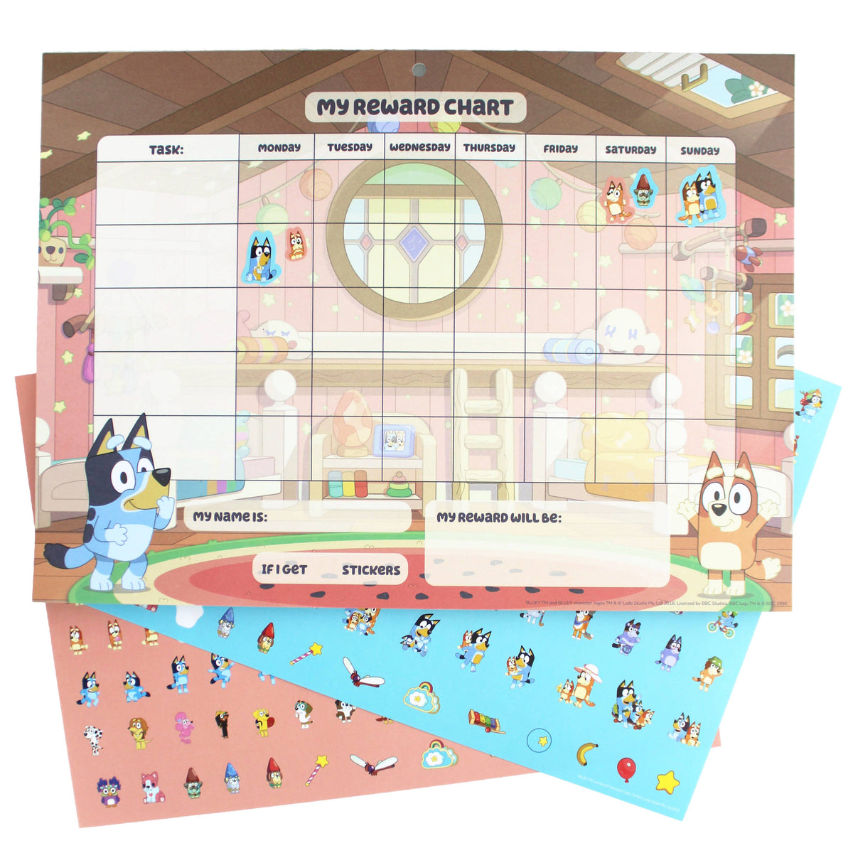 Tableau de récompenses Bluey