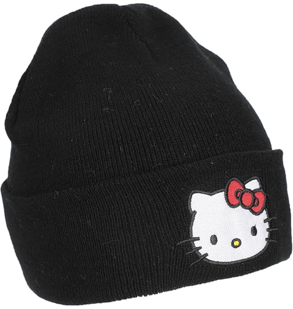 Bonnet noir Hello Kitty avec logo
