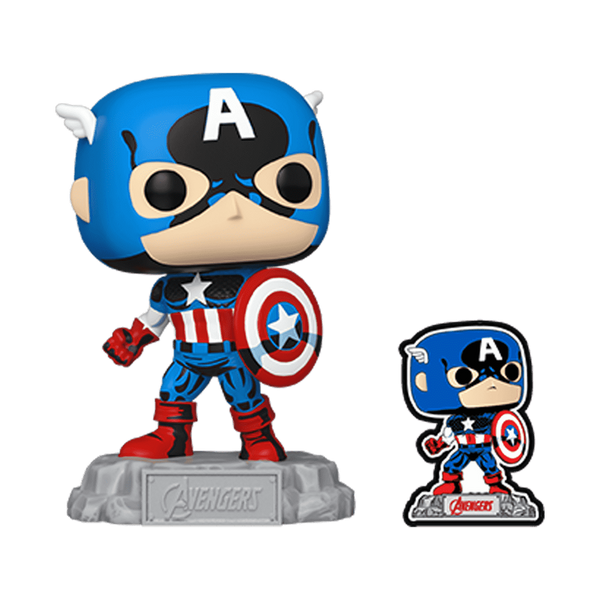 Funko Pop! Captain America avec Pin's