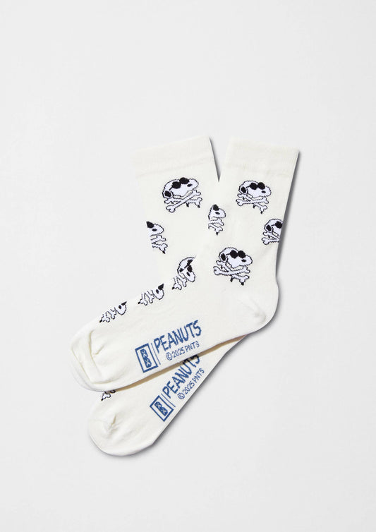 BeSnoopy Skull OffWhite - Chaussettes en coton biologique 100%