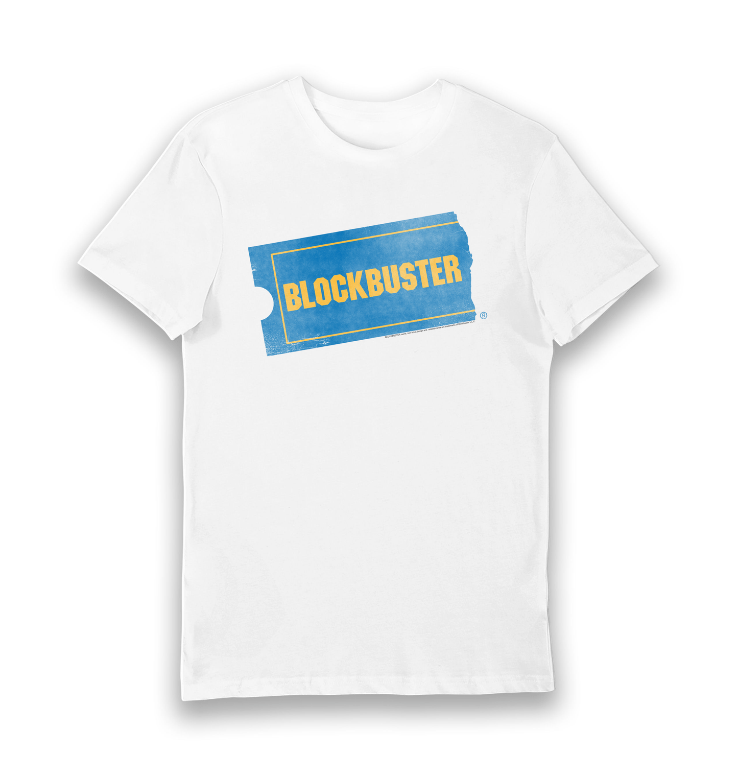 T-shirt adulte Blockbuster ticket vintage effet usé