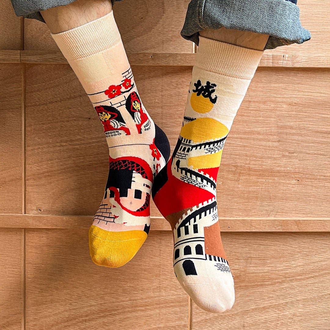 THE GREAT WALL OF CHINA Funny Cotton Socks