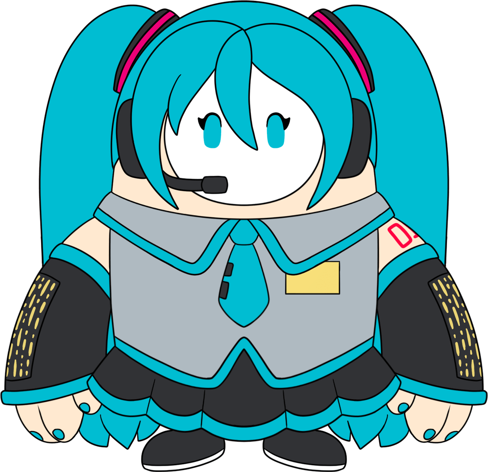 初音ミク×Fall Guys ぬいぐるみ (約23cm)