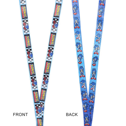 Sonic the Hedgehog Modern Lanyard with Breakaway Rubber Charm and ID Sleeve