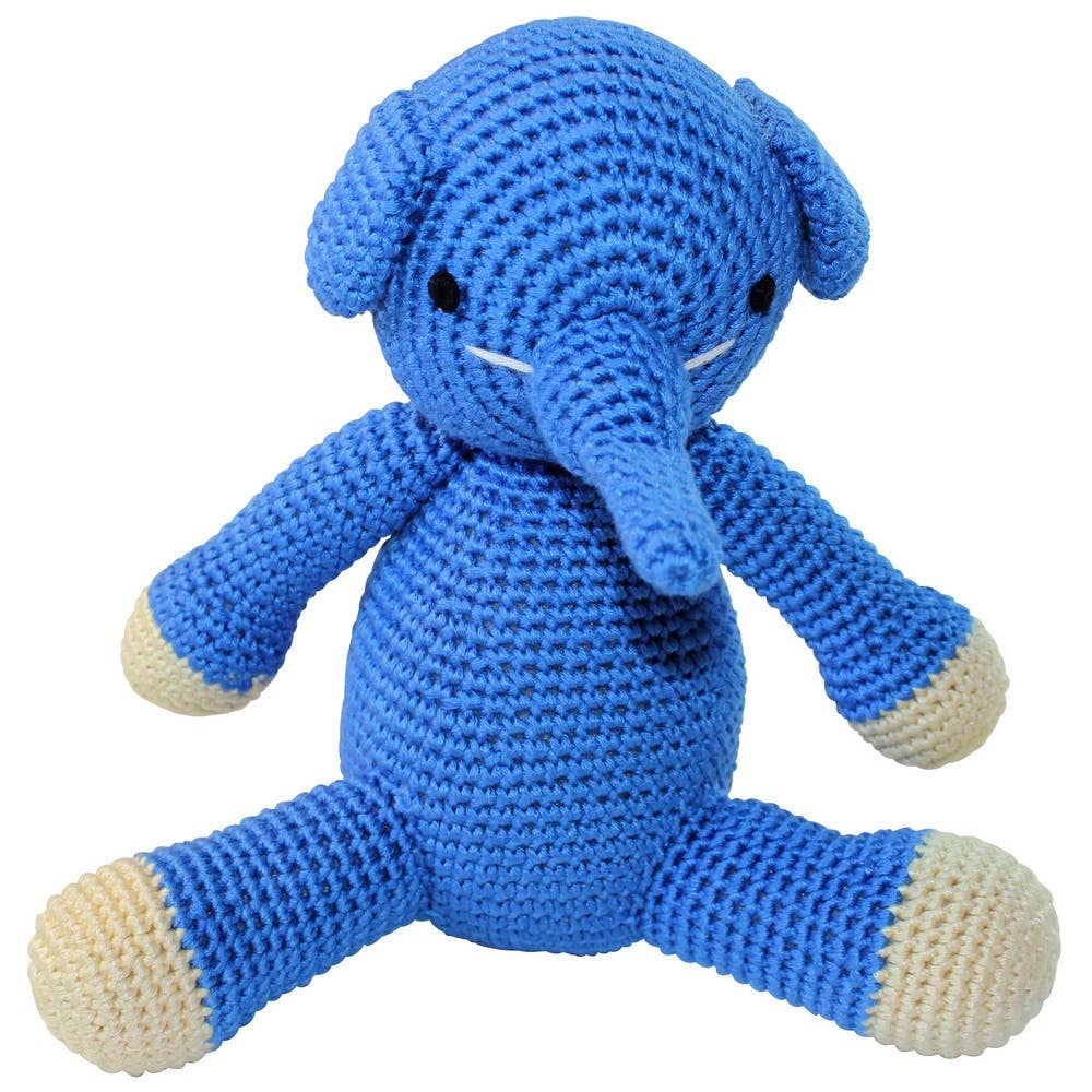 Peluche XL en Crochet - Éléphant bleu