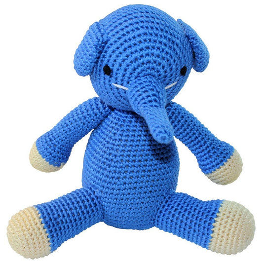Peluche de ganchillo XL - Elefante azul