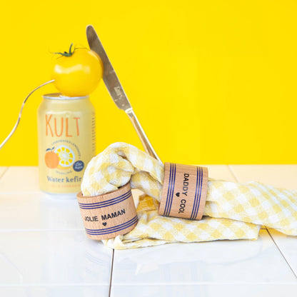 Ronds de serviette en bois – Collection Famille