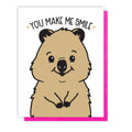 Carte de Vœux Quokka « You make me Smile »