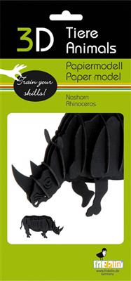 3D-papieren model - Neushoorn