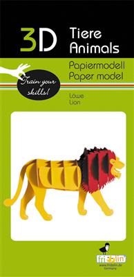Modelo de papel 3D - León