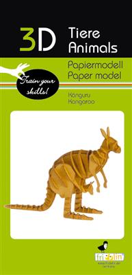 Modelo de papel 3D - Canguru