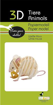 Modelo de Papel 3D - Souris Blanche