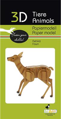 Modèle en Papier 3D Faon - Fridolin