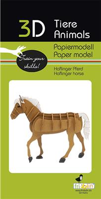 Modèle En Papier 3D - Cheval Haflinger