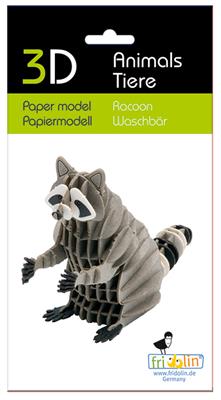 Modèle En Papier 3D - Raton Laveur