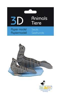 3Dペーパーモデル - アザラシ