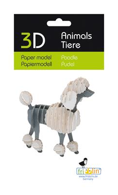 Modelo de papel 3D - Caniche