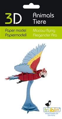 Modèle En Papier 3D - Ara volant