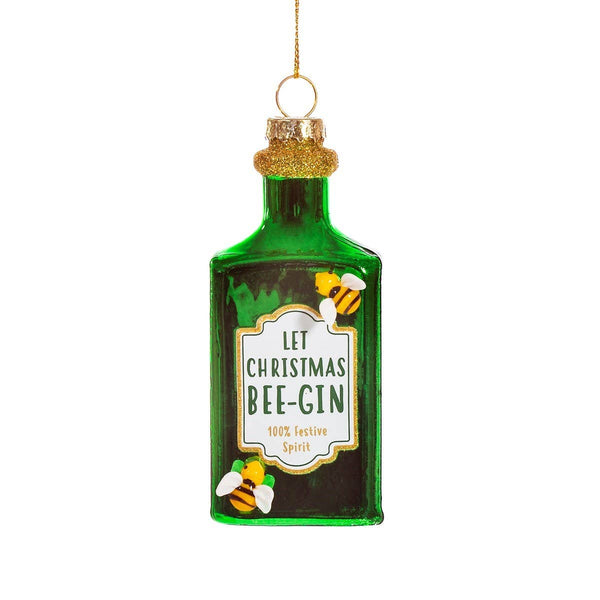 Enfeite de Natal em Gin “Let Christmas Bee”