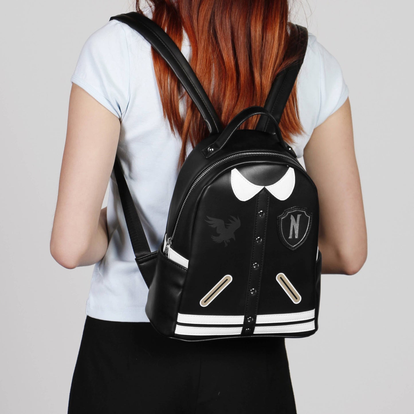 Wednesday Varsity Casual Backpack, Black