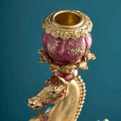Lustre Cavalo de Circo, Dourado, 17,5 x 9,5 x 36,5 cm