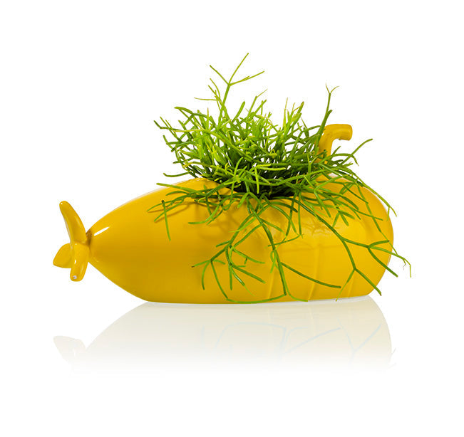 Pot de Fleur Sous-Marin Jaune – Moyen