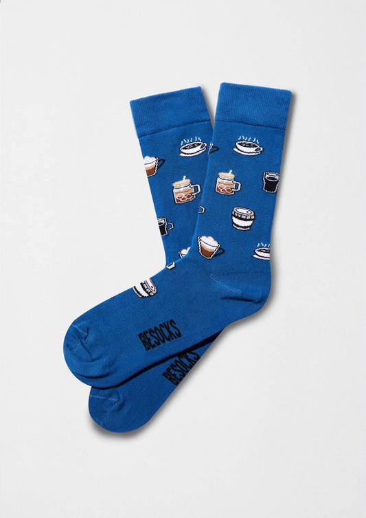 BeCoffee Blue - Chaussettes en coton biologique à 100%