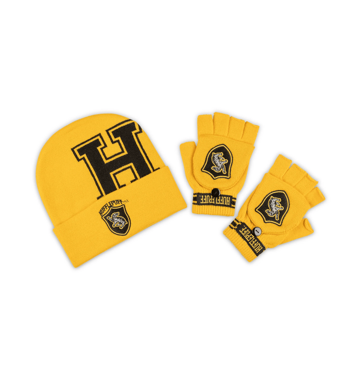 Set bonnet et moufles adulte Harry Potter Poufsouffle