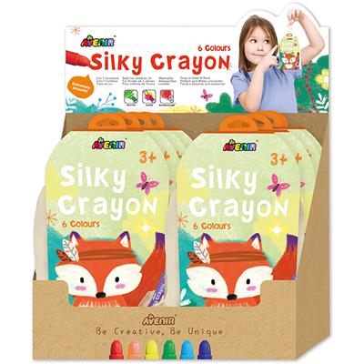 Avenir Crayon Soie: 6 couleurs, en boîte 12.5x3x17cm, en présentoir 19.5x14.5x17cm, 3+